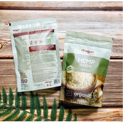 Hạt protein gai dầu hữu cơ Dragon Superfoods 200g