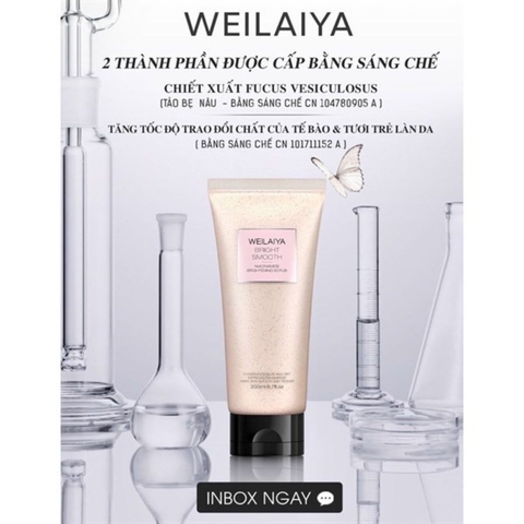 Ủ TRẮNG DA BODY VỎ HỒ ĐÀO - NIACINAMIDE BRIGHTENING SCRUB