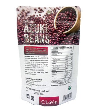 Đậu đỏ azuki hữu cơ 200gr - C'LaVie