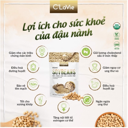 Đậu nành hữu cơ 200gr - C'LaVie