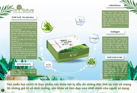 Tảo xoắn FUJI I’M NATURE – Bột uống giúp bảo vệ sức khỏe, đẹp da