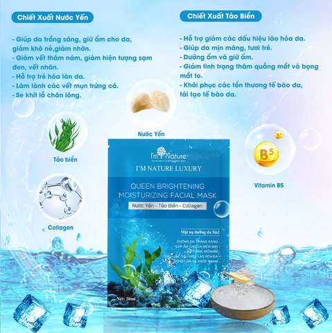 Mặt nạ yến Luxury (6 miếng/hộp) - I'm Nature