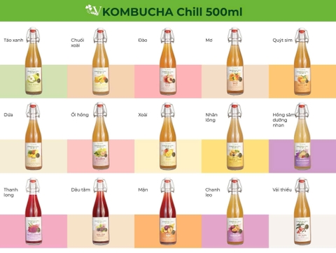 Trà Kombucha Chill Vgreen 500ml