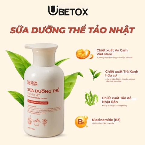 Combo Sữa Tắm, Sữa Dưỡng Thể Hương Nước Hoa Tảo Nhật - Cỏ Cây Hoa Lá Giúp Dưỡng Trắng Da 300gr