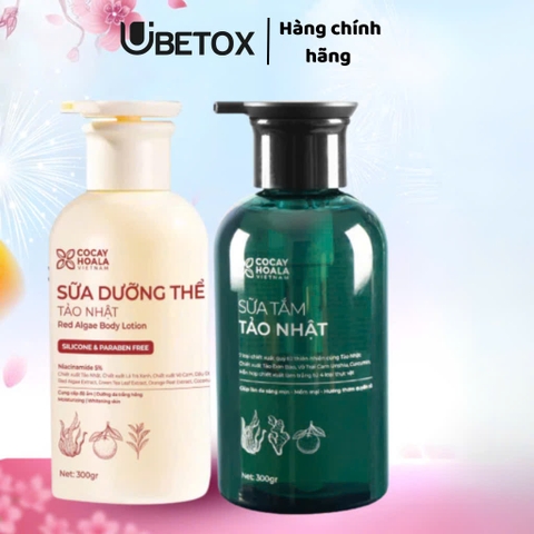 Combo Sữa Tắm, Sữa Dưỡng Thể Hương Nước Hoa Tảo Nhật - Cỏ Cây Hoa Lá Giúp Dưỡng Trắng Da 300gr