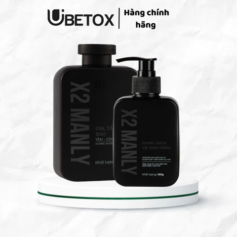 Combo X2 Manly, Sữa tắm gội hương nước hoa nam tính 320g và Gel vệ sinh nam 150g -  Cỏ Cây Hoa Lá