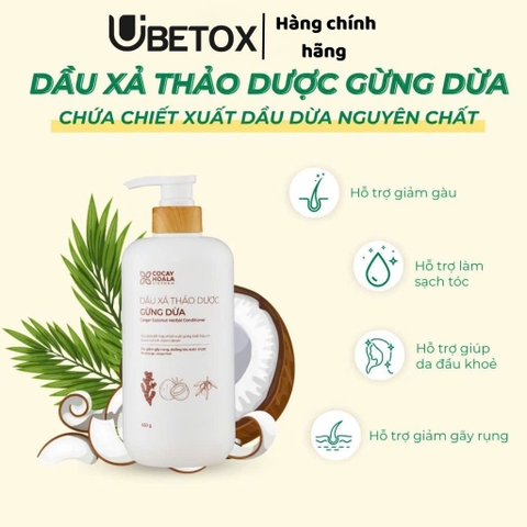 Combo Dầu Gội Xả Gừng Dừa 650gr - Cỏ Cây Hoa Lá