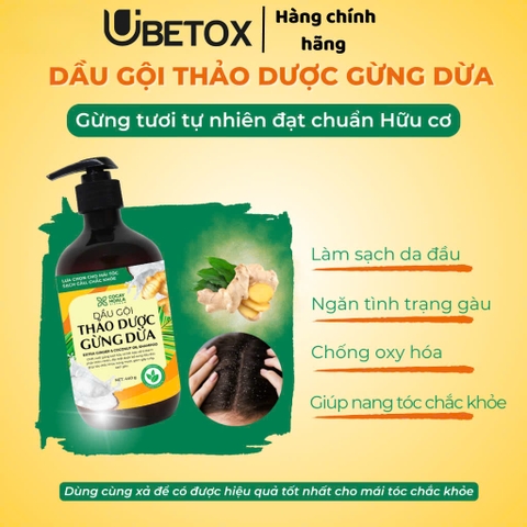 Combo Gội Xả Thảo Dược Gừng Dừa - Cỏ Cây Hoa Lá