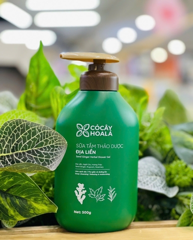 Sữa tắm thảo dược Địa Liền - Cỏ Cây Hoa Lá Hương Thơm Tỉnh Thức Mọi Giác Quan 500g