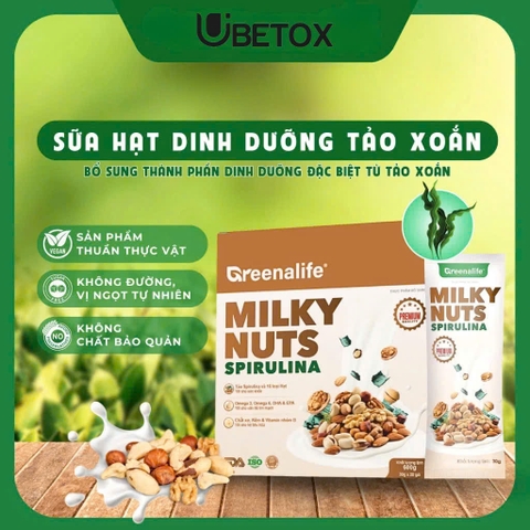 Milky Nuts Spirulina (Hộp Carton 20 gói x 30 gram) - Greenalife