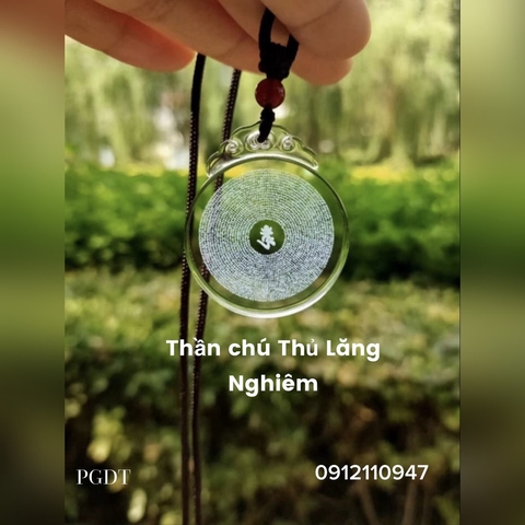 Dây Chuyền Thần Chú Lăng Nghiêm Pha Lê