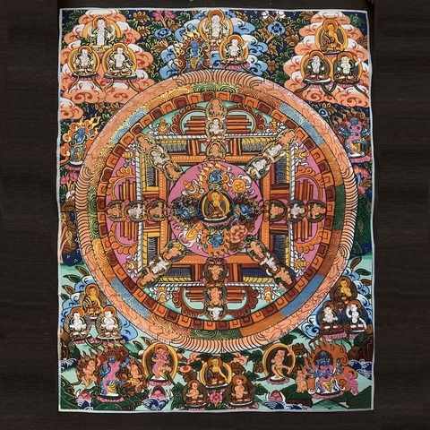 Tranh Thangka Tịnh Độ Phật - Tranh Vẽ Tay