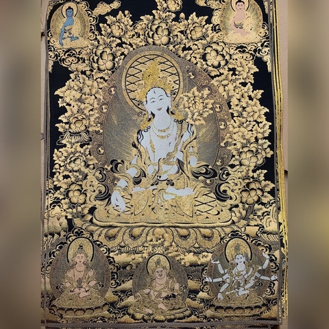 Tranh Thangka Whita tara - Tranh Thêu