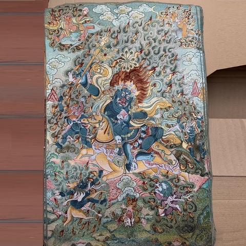 Tranh Thangka Thiên Nữ Cát Tường - Tranh Thêu