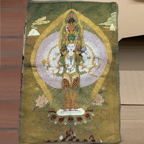 Tranh Thangka Thiên Thủ Thập Nhất Diện- Tranh Thêu