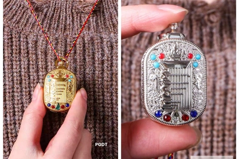 Hộp ga’u kalacharka nhỏ - hộp pháp bảo mini đeo cổ