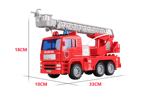 Mô hình xe cứu hỏa phun nước thật xe thang loại thường