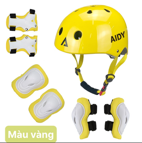Bộ bảo hộ trượt patin 2023 vàng