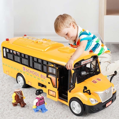 ô tô đồ chơi xe bus học sinh xe đưa đón học sinh xe bus đồ chơi vàng 2023