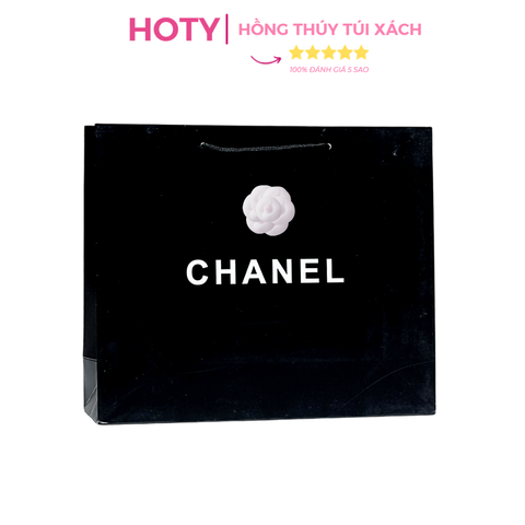 Combo Túi Giấy X Đen + Hoa - Size 32cm
