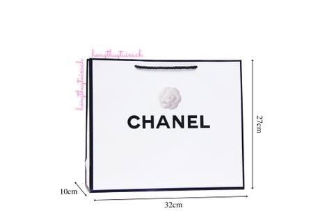 Combo Túi Giấy X Trắng + Hoa - Size 32cm