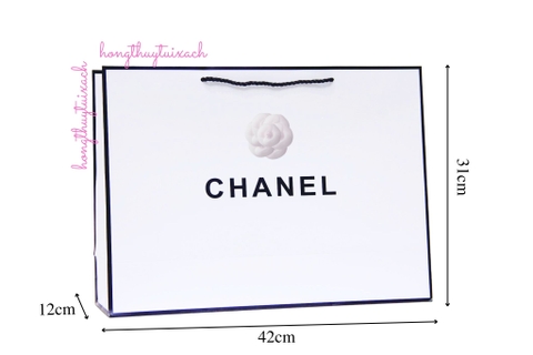 Combo Túi Giấy X Trắng + Hoa - Size 42cm