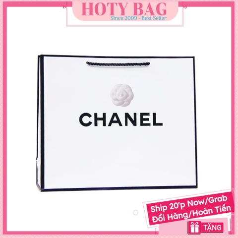 Combo Túi Giấy X Trắng + Hoa - Size 32cm