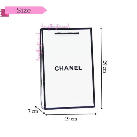 Túi Giấy Chanel Trắng Size Nhỏ 19cm