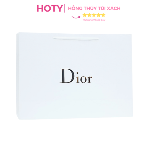 Túi Giấy Di Trắng Chữ Vàng Ô Nổi Size Lớn 42cm