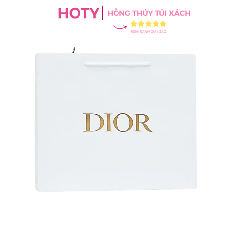 Túi Giấy Di Trắng Chữ Vàng Ô Nổi Size 32cm
