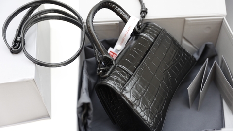 Túi Ba Size 23 Da Cá Sấu Super