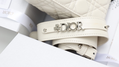 Túi Di Lady Da Lì Khóa Bạc Size 20cm Có 2 Hộp