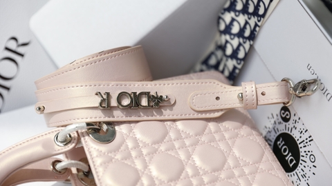 Túi Di Lady Da Lì Khóa Bạc Size 20cm Có 2 Hộp