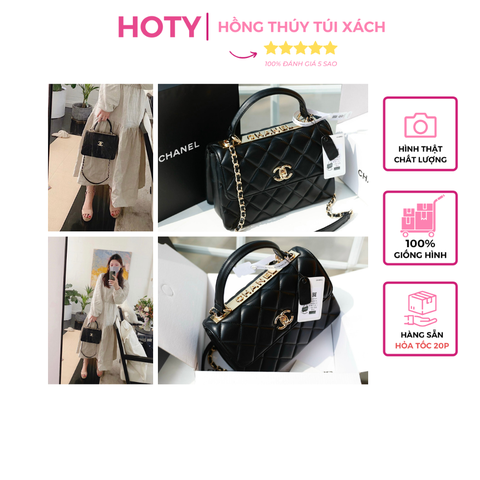 Túi X Trendy Nẹp Sắt Chữ Nổi Da Lì Khóa Vàng Size 25cm 2 Hộp