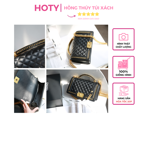 Túi X Boy Viền xích Super Quai Kim Loại Vàng (Có hộp)