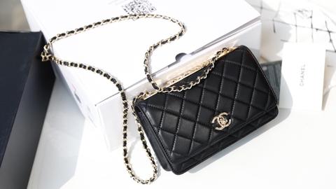 Túi xách Chanel Small Trendy CC siêu cấp da cừu màu đen size 11 cm  A81633   Túi xách cao cấp những mẫu túi siêu cấp like authentic cực đẹp