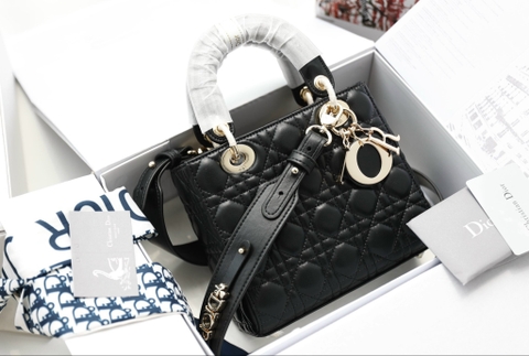 Túi Dior Lady Da Lì Khóa Vàng Size 20cm Có 2 Hộp