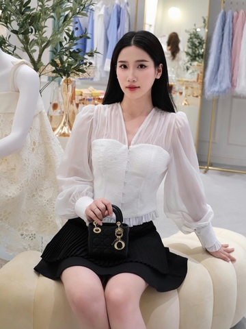 Túi Di Lady Da Lì Khóa Vàng Size 12cm Có 2 hộp