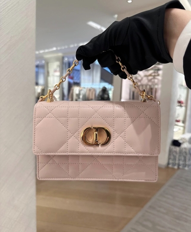 Túi Dior Caro mini Khóa Vàng Size 19cm Có 2 hộp