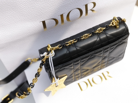 Túi Dior Caro mini Khóa Vàng Size 19cm Có 2 hộp