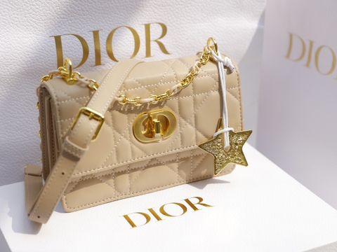 Túi Dior Caro mini Khóa Vàng Size 19cm Có 2 hộp