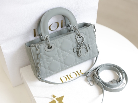 Túi Di Lady DJoy Ngang Da Lì Khóa Cùng Màu Size 22cm Có 2 hộp