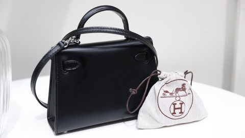 Túi Hm  Kelly Da Swift Khóa Bạc Size 20cm Có 2 hộp