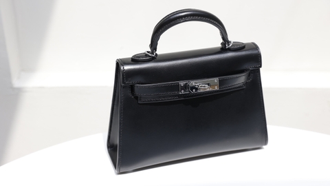 Túi Hm  Kelly Da Swift Khóa Bạc Size 20cm Có 2 hộp