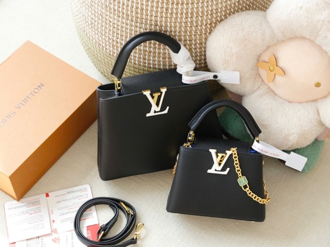 Túi L Capu Size Nhỏ 20cm Charm Xích Khóa