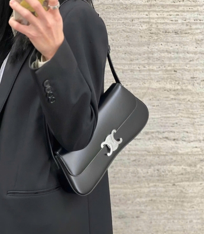 Túi Celine Triomphe Kẹp Nạch Khóa Bạc