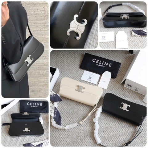 Túi Celine Triomphe Kẹp Nạch Khóa Bạc