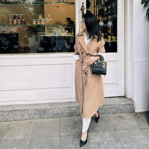 Túi Di Lady Da lì Khóa Vàng Size 17cm Ver2 F6677