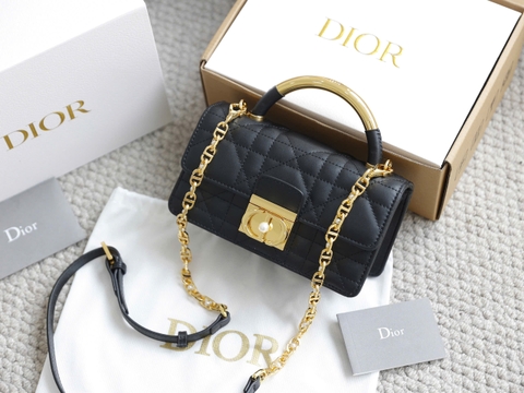 Túi Di Ange Caro Quai Sắt Khóa Ngọc Size 20cm 4401