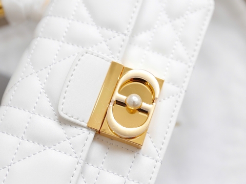 Túi Di Ange Caro Quai Sắt Khóa Ngọc Size 20cm 4401